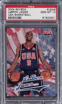 2004 SkyBox USA Basketball #USAB LeBron James - PSA GEM MT 10